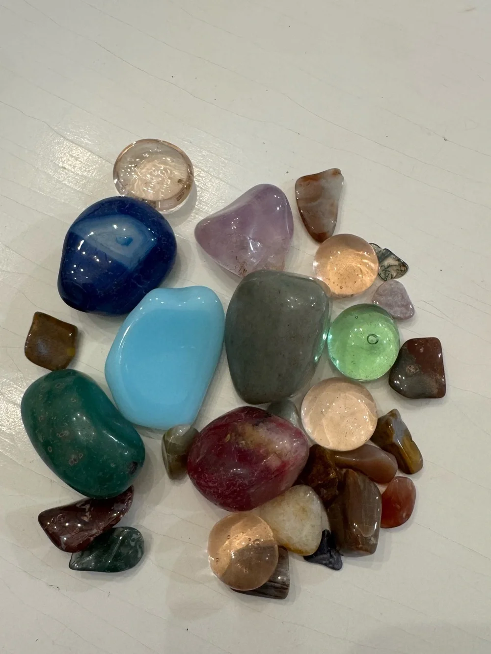 Assorted Polished Decorative Gemstones - Multicolor